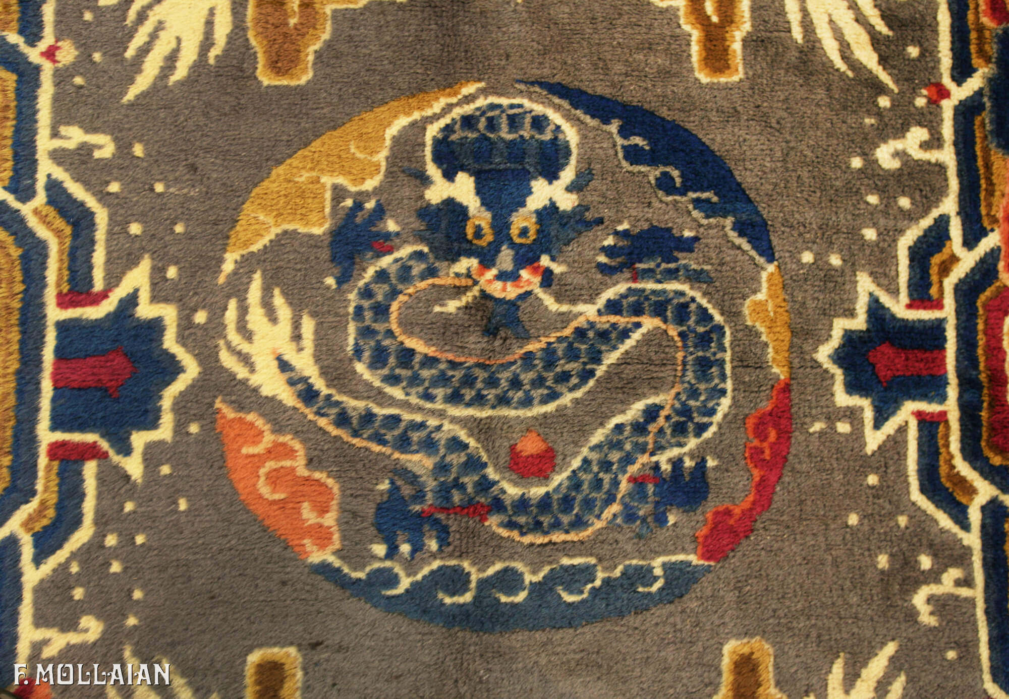Antique Chinese Ningxia Rug (206x129 cm)